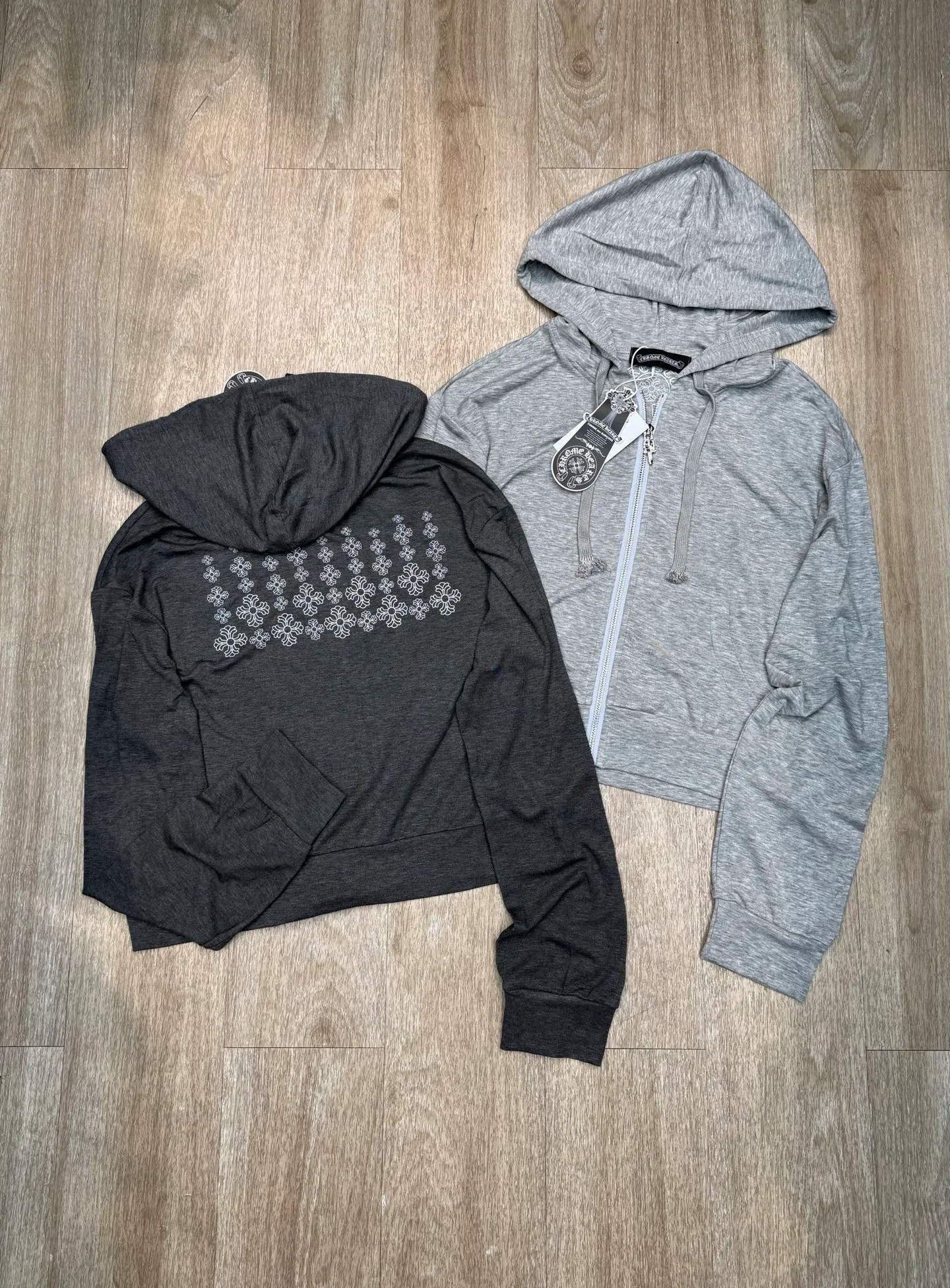 P198 ChromeHeart•25ss heavy print short zipper jacket in stock, focus on quality and compare at will Size: S M L Color: dark gray light gray